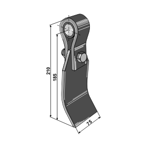 Komplet st kniv/holder/bsning