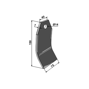 Ls kniv til grnthster 75x6/14