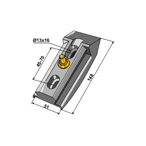 Bourgault Holder m/ls hulafstand 45-70mm