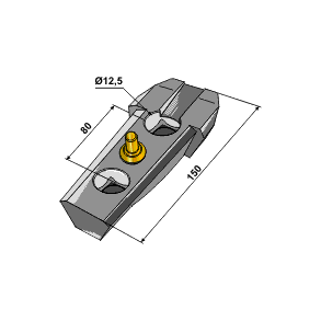 Bourgault holder m/ls hulafstand 80mm