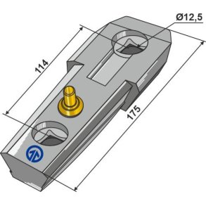 Bourgault Holder m/ls til Kckerling - 114mm