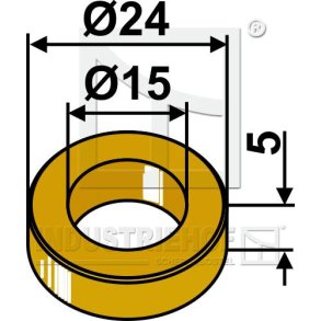 Gummi/fiber skive M14 til Vderstad sskr og gdningsskr