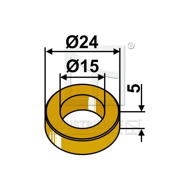 Gummi/fiber skive M14 til Vderstad sskr og gdningsskr