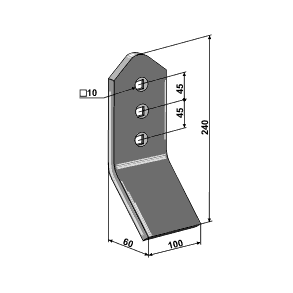 Slidstykke til Vderstad, 100x240mm