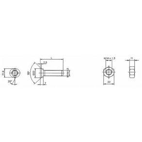 Plovbolt M14x30 til NAUD