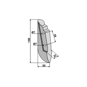 Sskr, incl. 2 x nitte M6x35 (09087)
