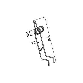 Efterharvetand - Dobbelt tand 8mm