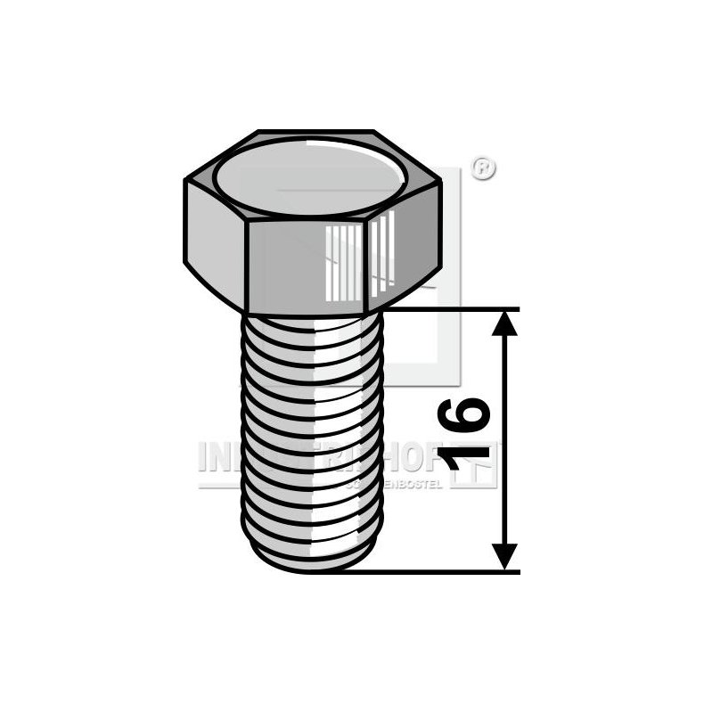 Bolt M12x1,75x16mm til Vderstad Disc 