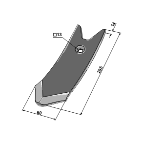 Stubspids 80x14mm til K�ckerling