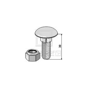 Brddebolt M12x1,75x30 8.8 M/lsemtrik