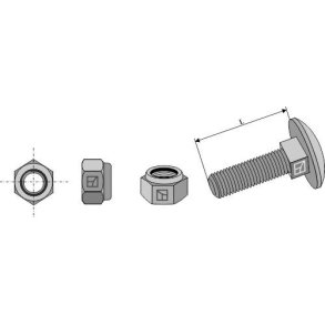 Brddebolt M12x1,75x45 8.8 M/lsemtrik