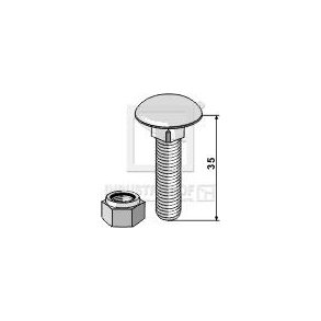Brddebolt M10x1,5x35 8.8 m/lsemtrik