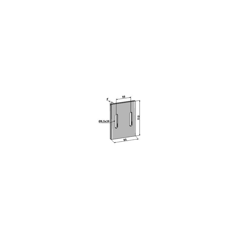 95x110, hulafstand 56mm.