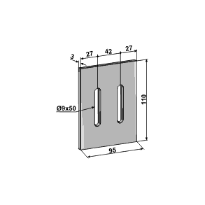 95x110, hulafstand 42mm.
