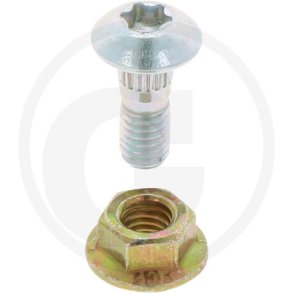 M6x16 rouleret bolt m/flangemtrik til knivblad