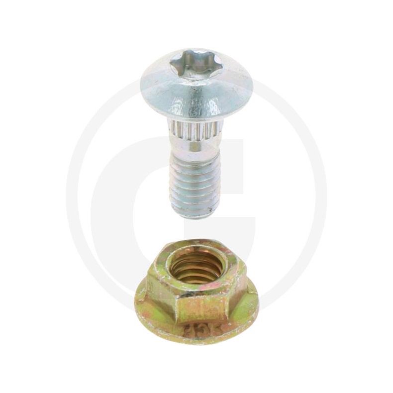 M6x16 rouleret bolt m/flangemtrik til knivblad