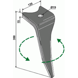 Rotortand V. til Amazone KG (Med 1 boltehul).