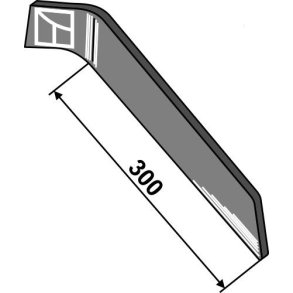 P�svejsningsplade V. til Nivellatortand 300x70x8mm til K�ckerling