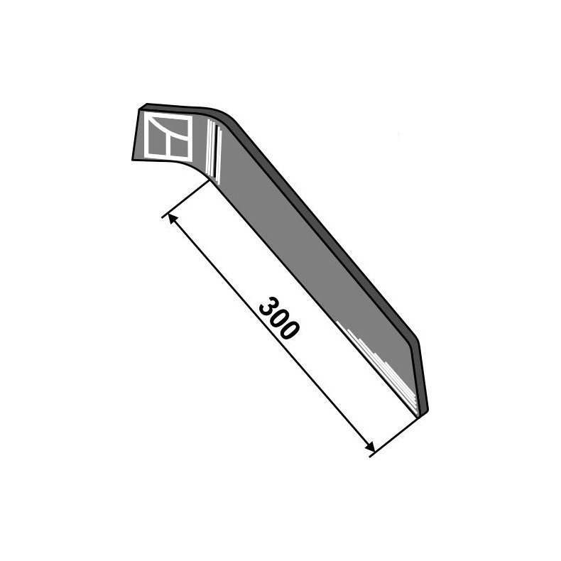 Psvejsningsplade V. til Nivellatortand 300x70x8mm til Kckerling