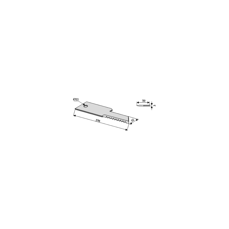 Modkniv riflet 198x32x3 11