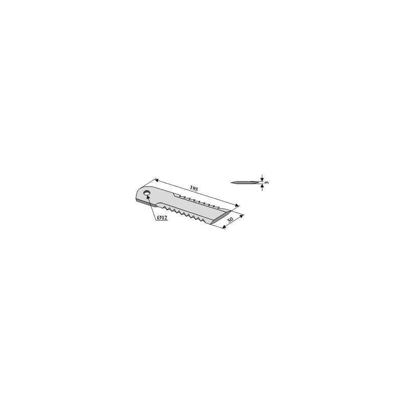 Modkniv riflet 195x50x3 12