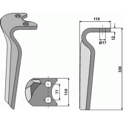 Tand H til Amazone KE (Heavy duty ).