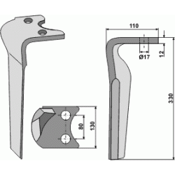 Tand V til Amazone KE (Heavy duty)