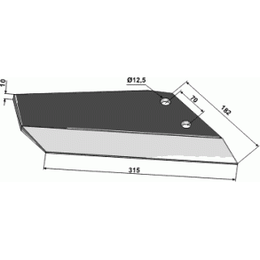Vingesk�r V. ��70mm, 182x315x10mm