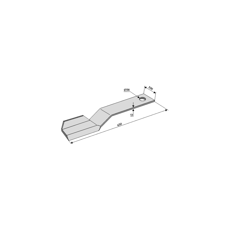 Kniv H, til Spearhead, 650mm