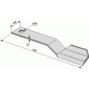Kniv V, til Spearhead, 650mm