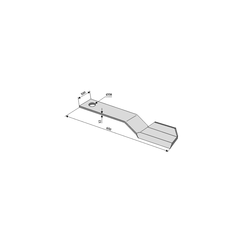 Kniv V, til Spearhead, 650mm
