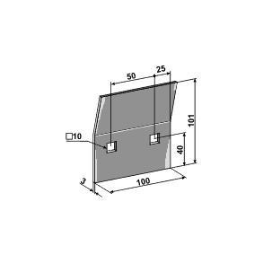 PH25 90x120, 1 hul (12,5x68) 3mm.