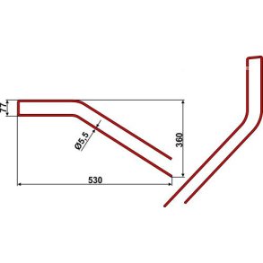 Rivefjeder til Claas 530mm 5,5mm