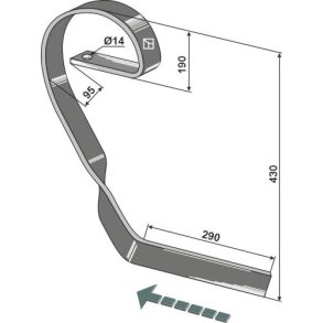 Nivellatortand H. 70x12mm til K�ckerling
