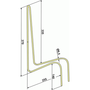 Pick Up fjeder til Claas 370mm 6,5mm