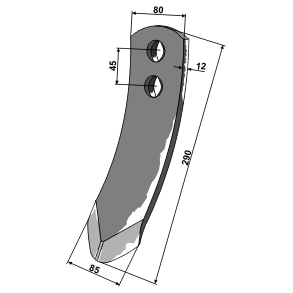 Stubspids 85mm til Pttinger Synkro