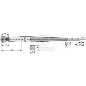 Lsser tand ske formet 1250 M22 36