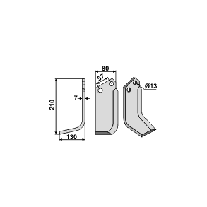 Knive speed model HR30/E 13mm V.