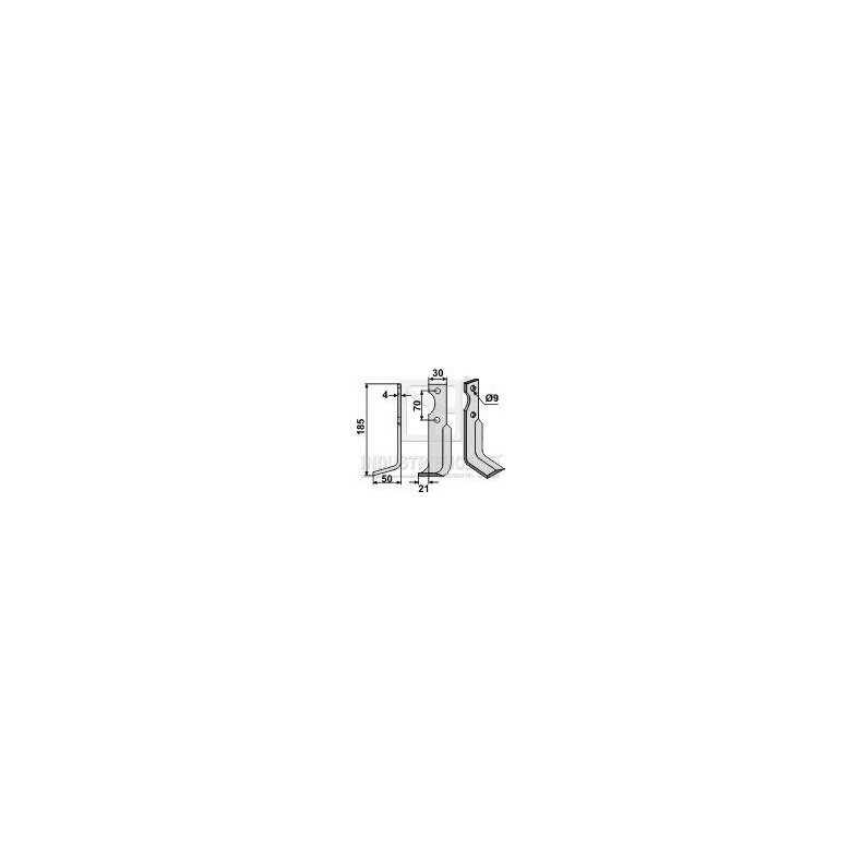 Frserkniv venstre til Agria 4x30x185mm 9