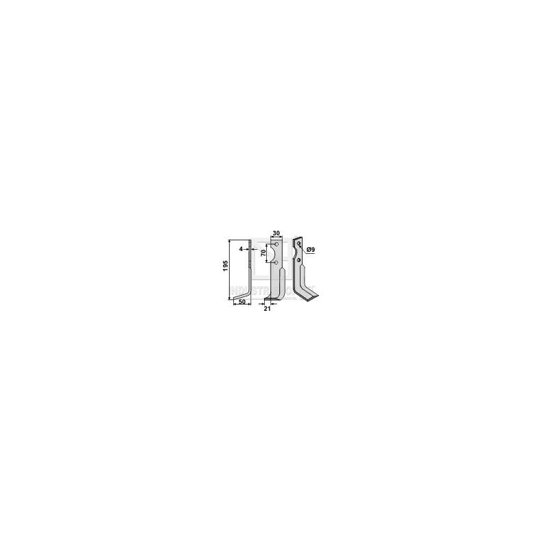 Frserkniv venstre til Agria 4x30x195mm 9