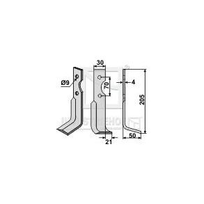 Frserkniv hjre til Agria 4x30x205mm 9
