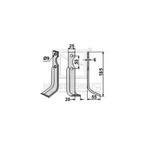 Frserkniv hjre 9 til BCS 55mm