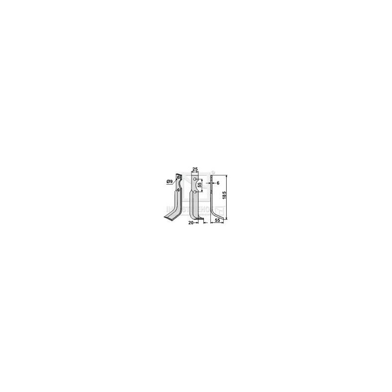 Frserkniv hjre 9 til BCS 55mm