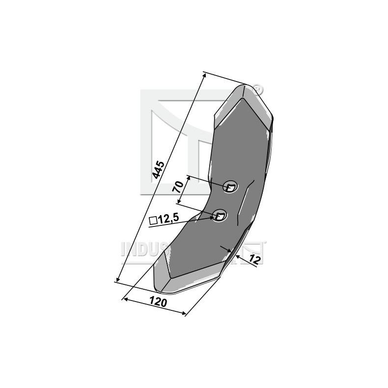 Spids til Vogel & Noot og Amazone 445x120mm