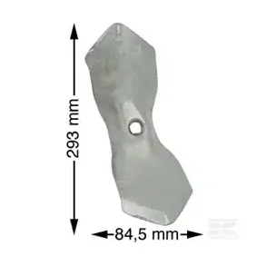 Vendbar spids 293 x 84,5 x 6 mm 1 hul til Fraugde