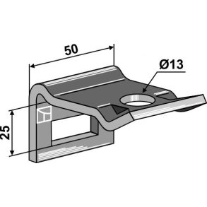 Holder til S-tand 32x10mm ramme 50x15