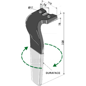 Tnder til Kuhn, serie HR1000 H belagt.