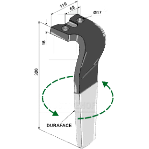 Tnder til Kuhn, serie HR1000 V belagt.