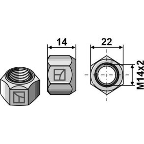Lsemtrik M14x2 kvalitet 10.9 