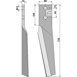 Tand 12mm til Maschio HB 60x12 H.
